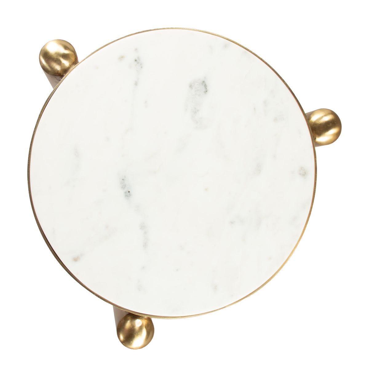 Noan White & Gold Side Table