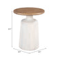 Goblet Brown & White Side Table