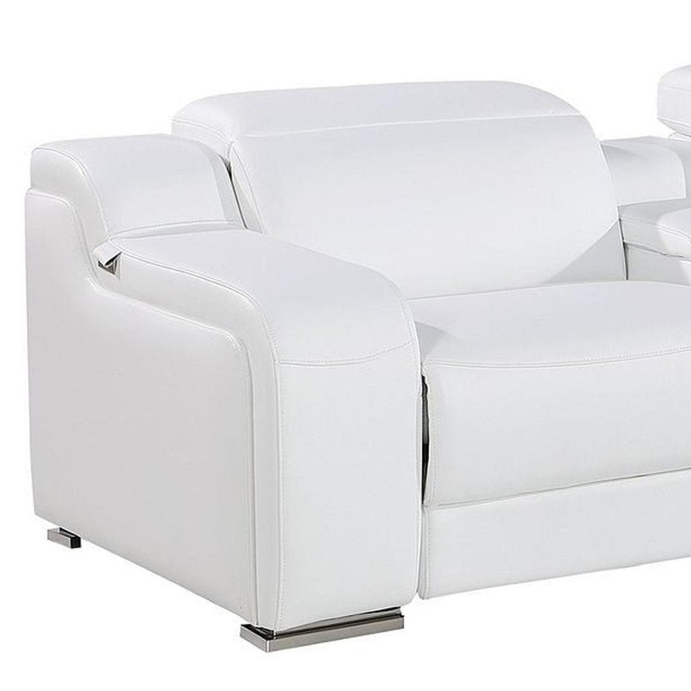 169" Italian Leather Power Reclining Sofa with USB Charging | Oversized Luxury Recliner
