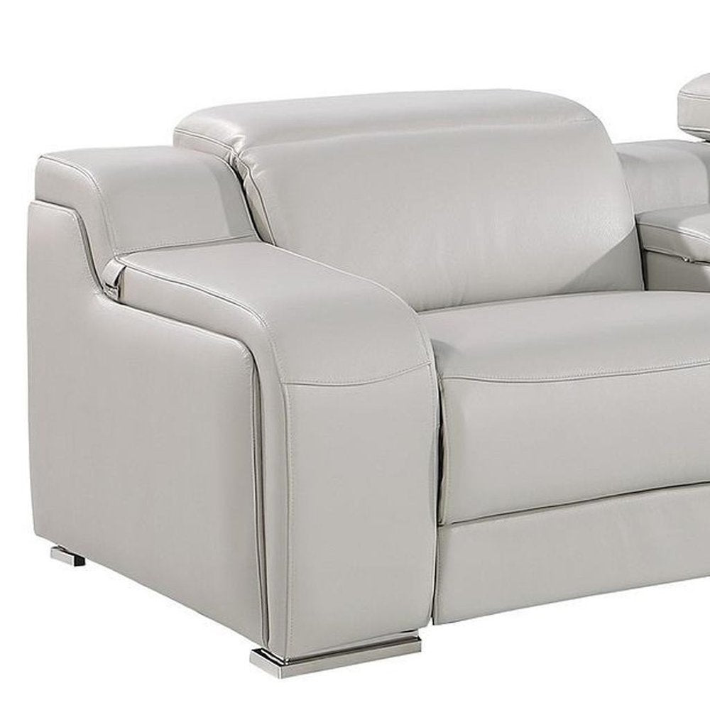 169" Italian Leather Power Reclining Sofa with USB Charging | Oversized Luxury Recliner