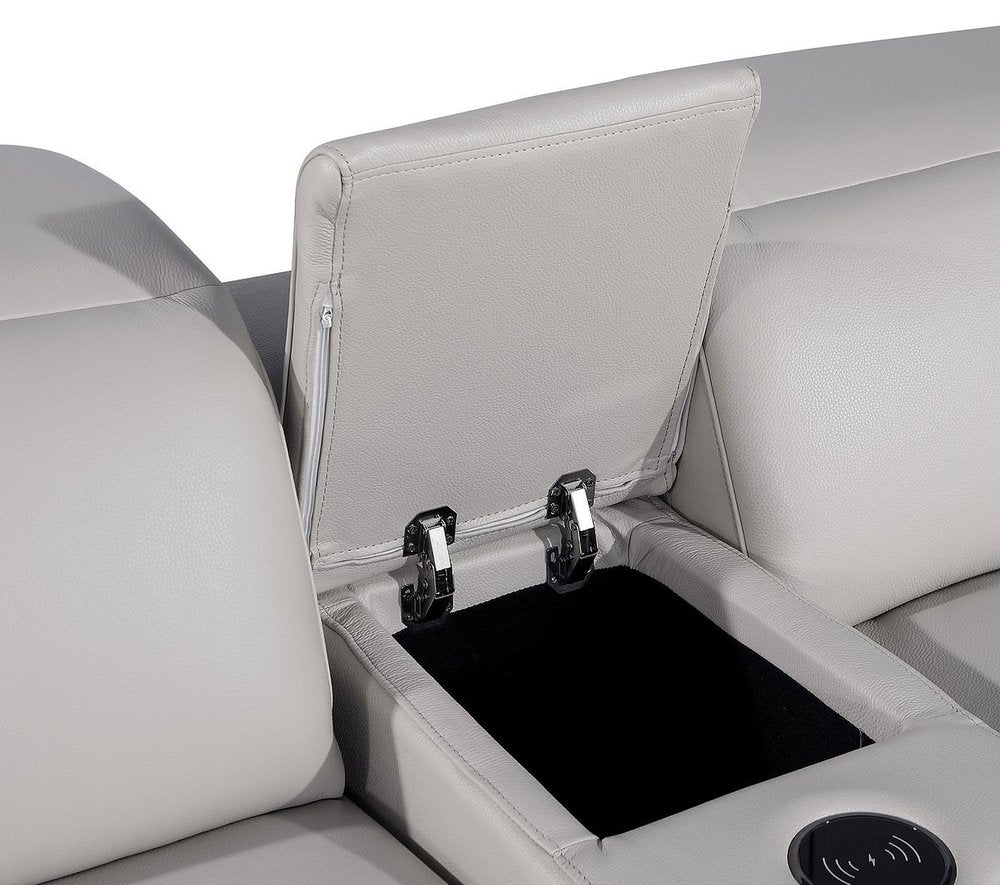 169" Italian Leather Power Reclining Sofa with USB Charging | Oversized Luxury Recliner