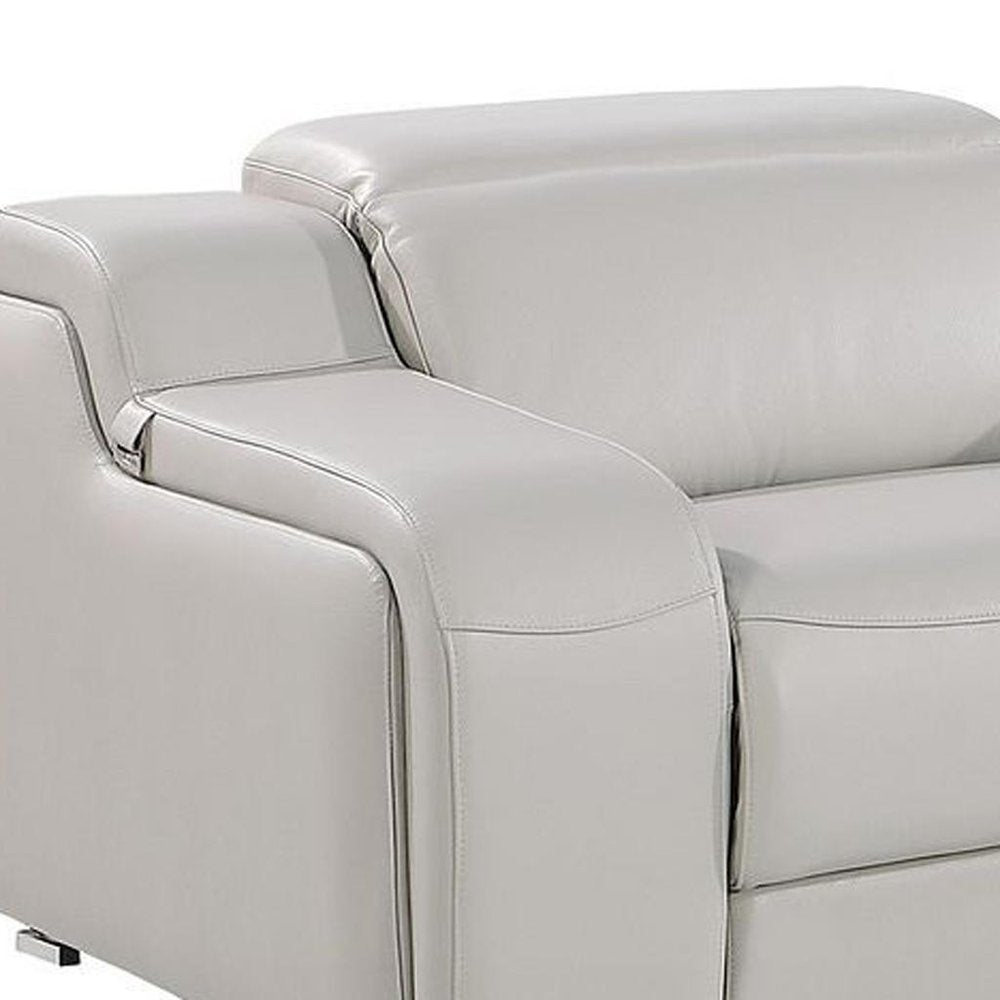 169" Italian Leather Power Reclining Sofa with USB Charging | Oversized Luxury Recliner