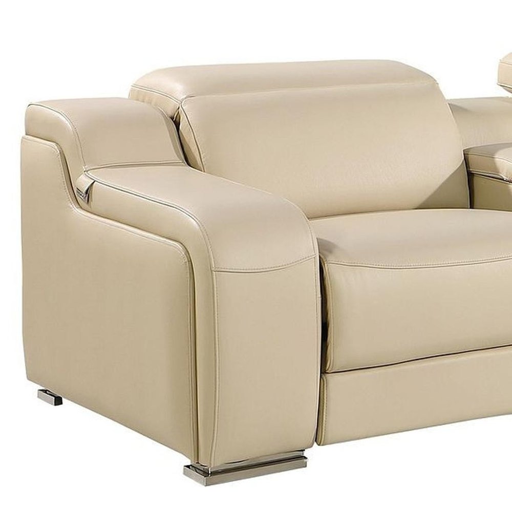 169" Italian Leather Power Reclining Sofa with USB Charging | Oversized Luxury Recliner