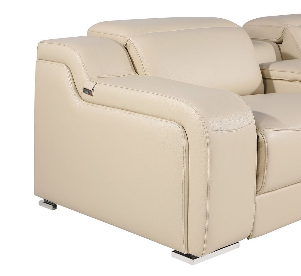 169" Italian Leather Power Reclining Sofa with USB Charging | Oversized Luxury Recliner