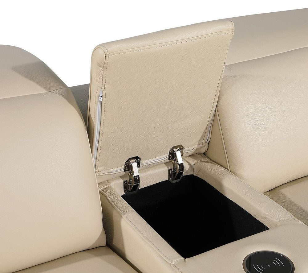 169" Italian Leather Power Reclining Sofa with USB Charging | Oversized Luxury Recliner