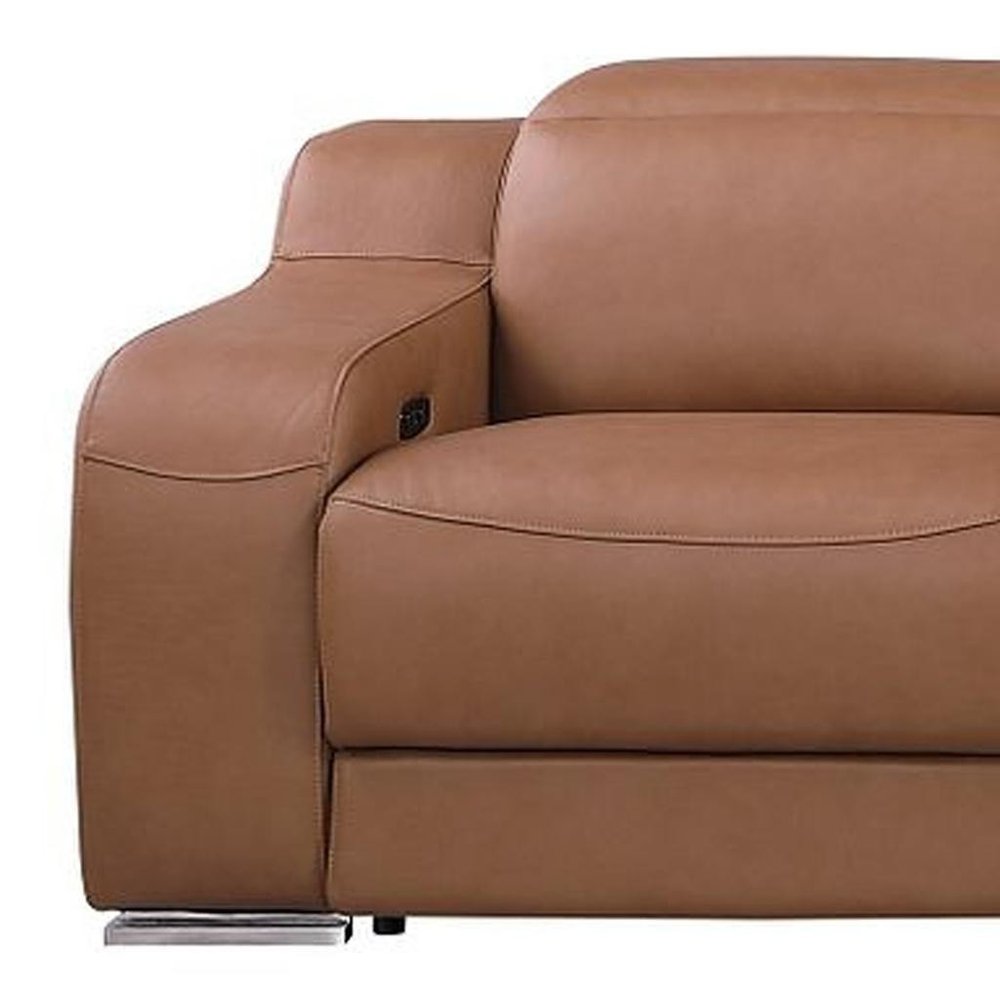 169" Italian Leather Power Reclining Sofa with USB Charging | Oversized Luxury Recliner
