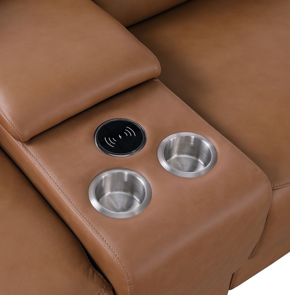 169" Italian Leather Power Reclining Sofa with USB Charging | Oversized Luxury Recliner