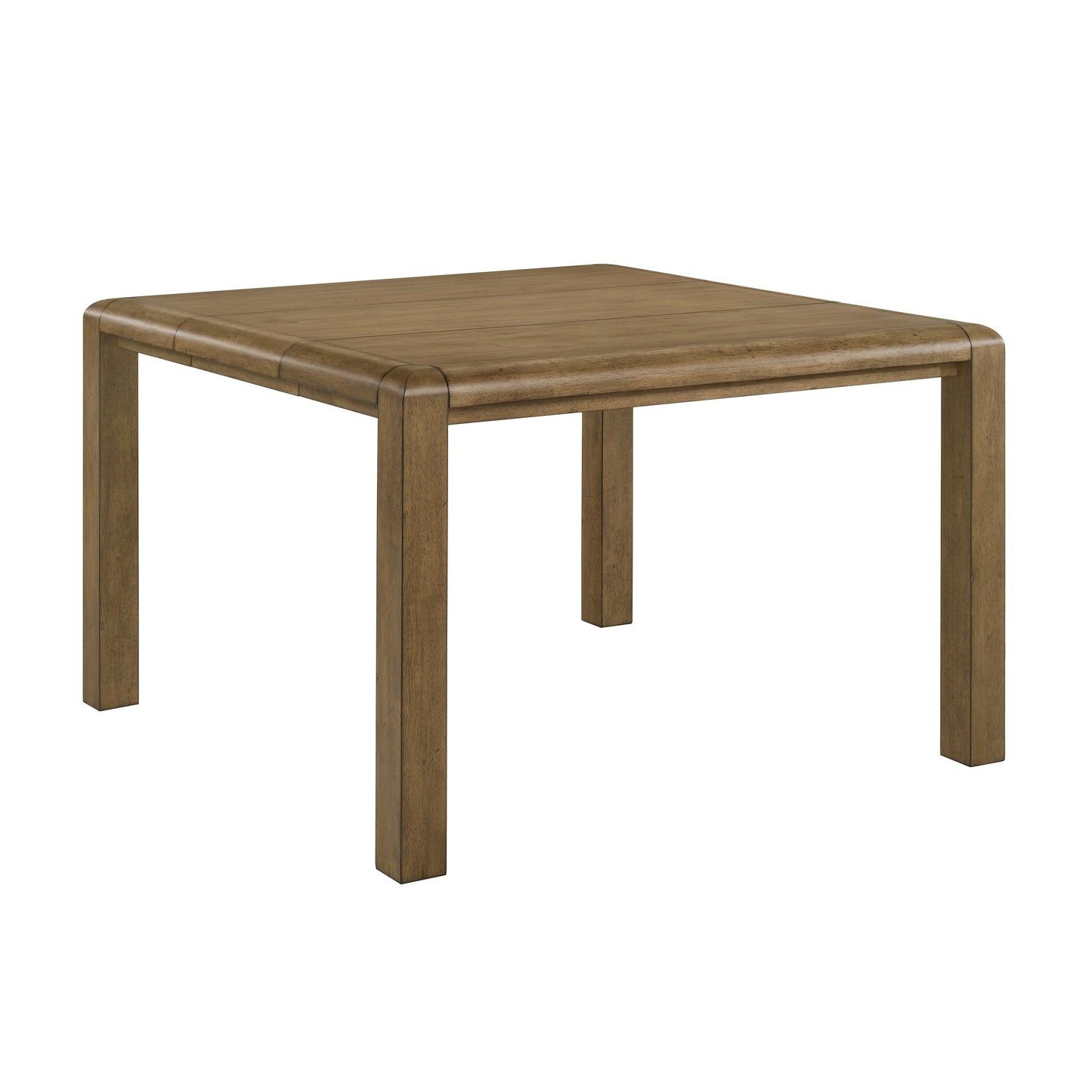 Halifax Plank-Top Counter Height Dining Table – 54" Square Extendable Table with 18" Leaf