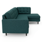 Talmadge Sectional Sofa – 120" L-Shaped, Made in USA - Velvet Antique Peacock - Velvet (11)