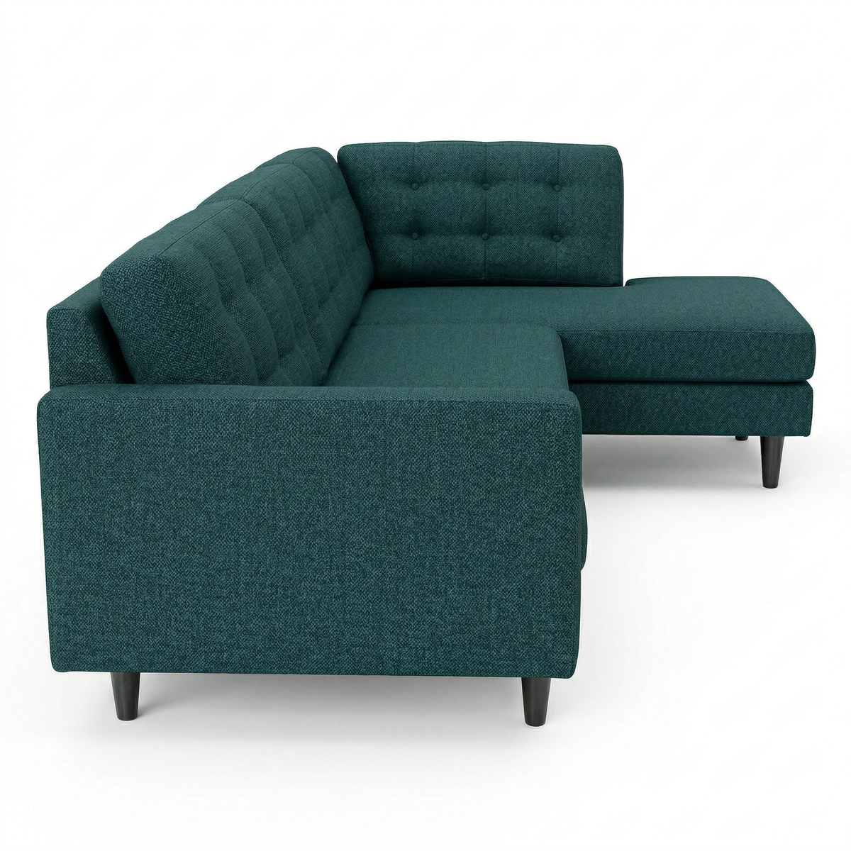 Talmadge Sectional Sofa – 120" L-Shaped, Made in USA - Velvet Antique Peacock - Velvet (11)