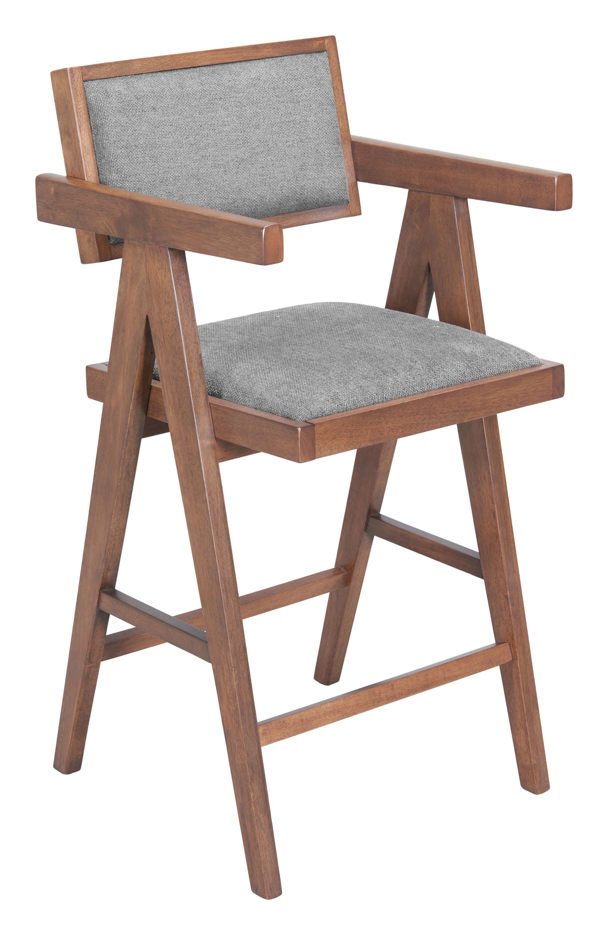 Delhi Gray & Walnut Counter Stool (Set of 2)