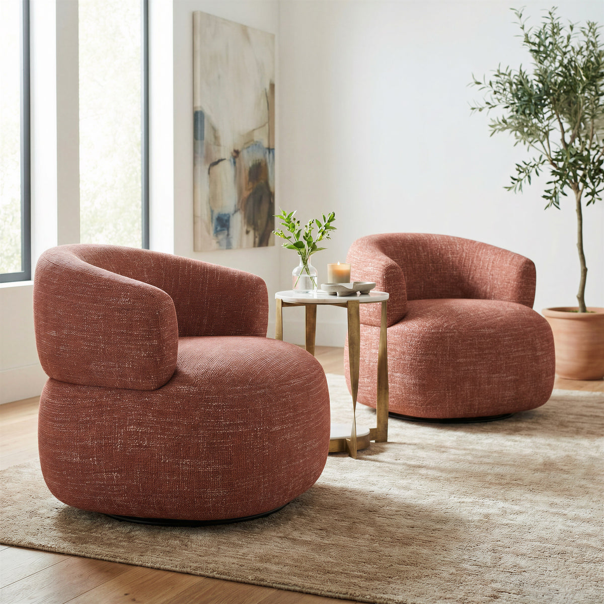 Venezia Brown Swivel Chair