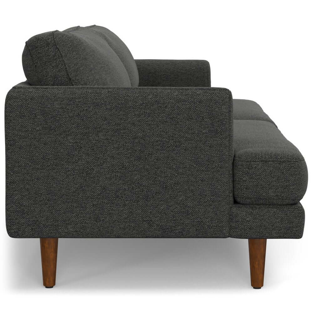 90" Charcoal Upholstered Sofa