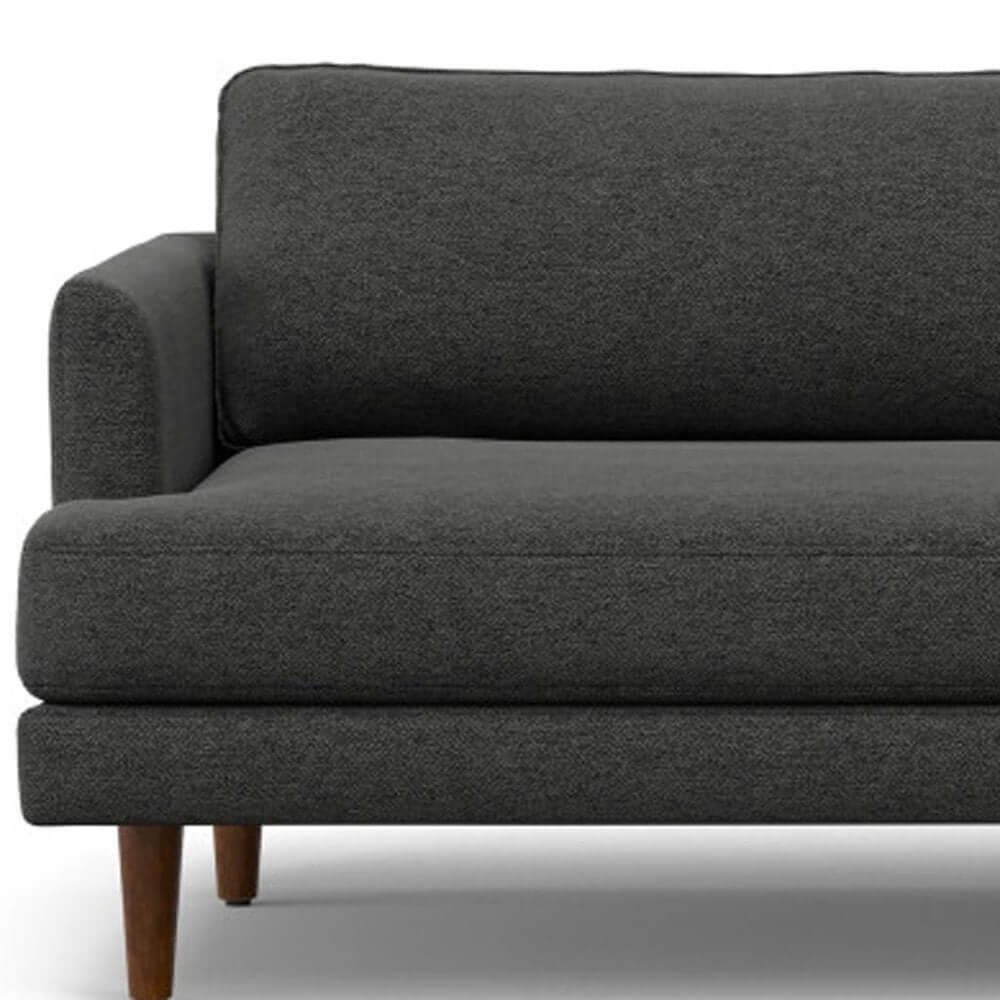 90" Charcoal Upholstered Sofa