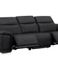 107" Top Grain Leather Power Reclining Sofa with USB Charging | Modern 3-Seat Recliner