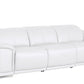 107" Top Grain Leather Power Reclining Sofa with USB Charging | Modern 3-Seat Recliner