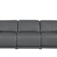 107" Top Grain Leather Power Reclining Sofa with USB Charging | Modern 3-Seat Recliner