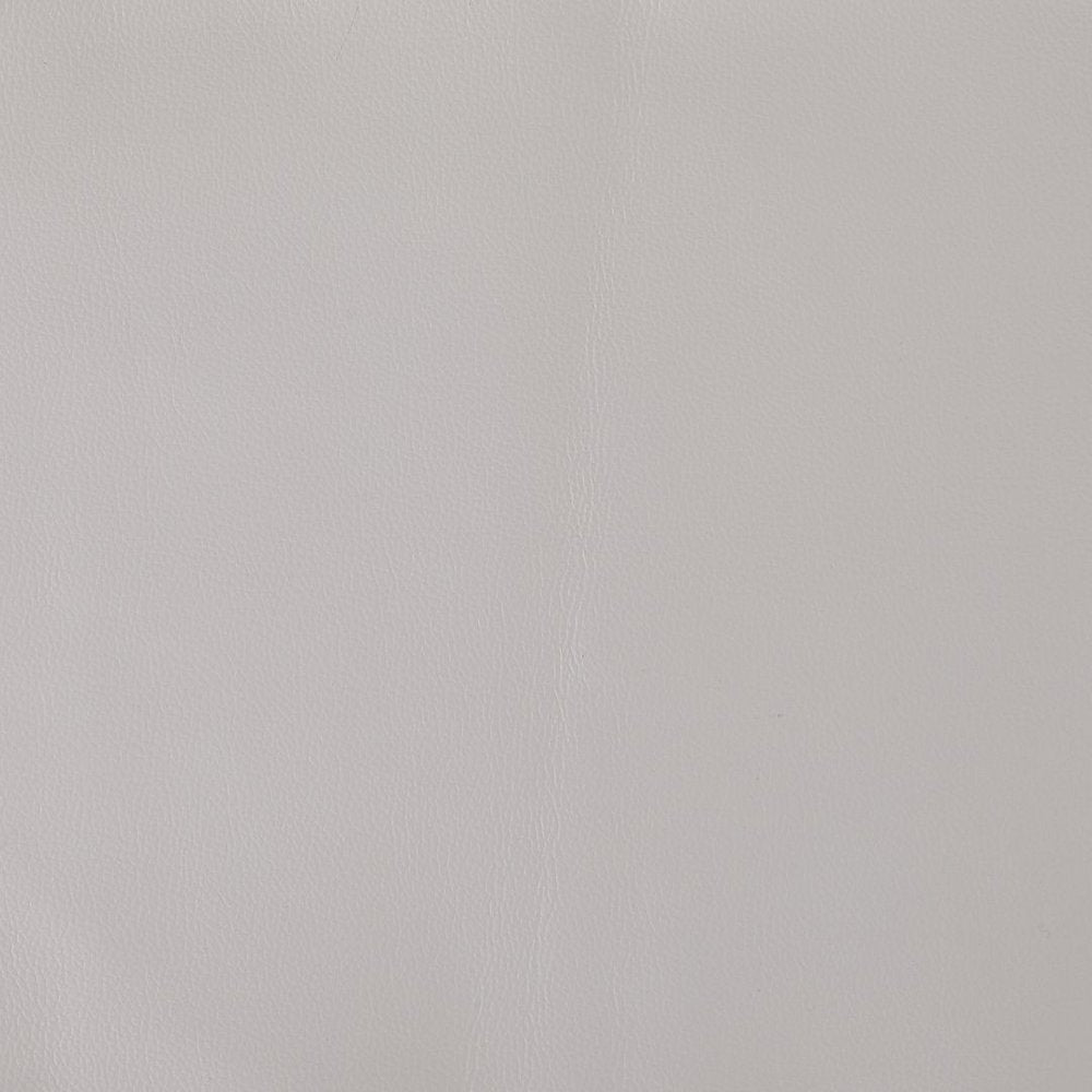 Close-up of soft light gray top grain leather for 107" Light Gray Top Grain Leather Reclining USB Sofa.