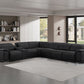 Italian Leather Power Reclining Corner Sectional Sofa