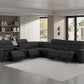 Italian Leather Power Reclining Corner Sectional Sofa