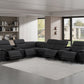 Italian Leather Power Reclining Corner Sectional Sofa