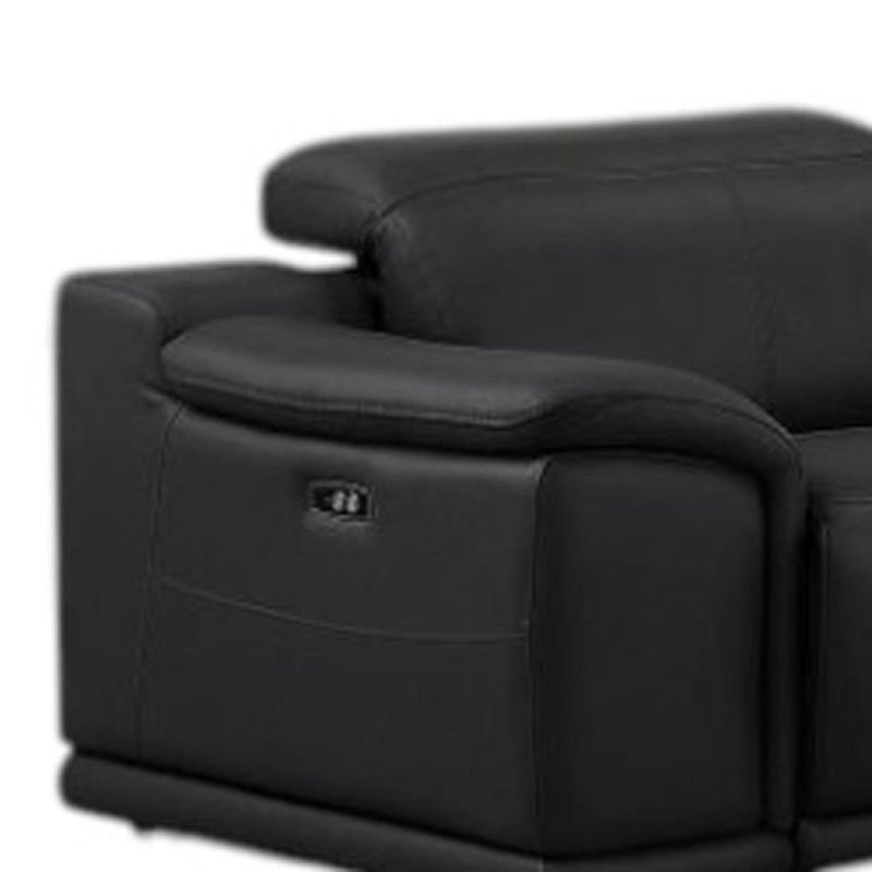 Italian Leather Power Reclining Corner Sectional Sofa
