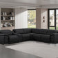 Italian Leather Power Reclining Corner Sectional Sofa