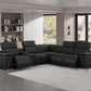 Italian Leather Power Reclining Corner Sectional Sofa