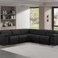 Italian Leather Power Reclining Corner Sectional Sofa