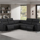 Italian Leather Power Reclining Corner Sectional Sofa