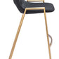 Desi Barstool (Set of 2) in Black & Gold