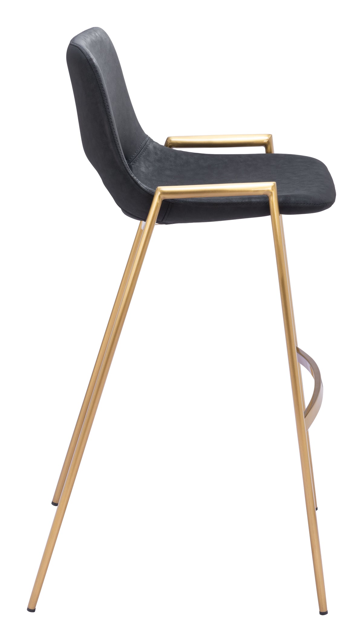 Desi Barstool (Set of 2) in Black & Gold