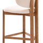 Rosetta Beige & Walnut Counter Stool (Set of 2)