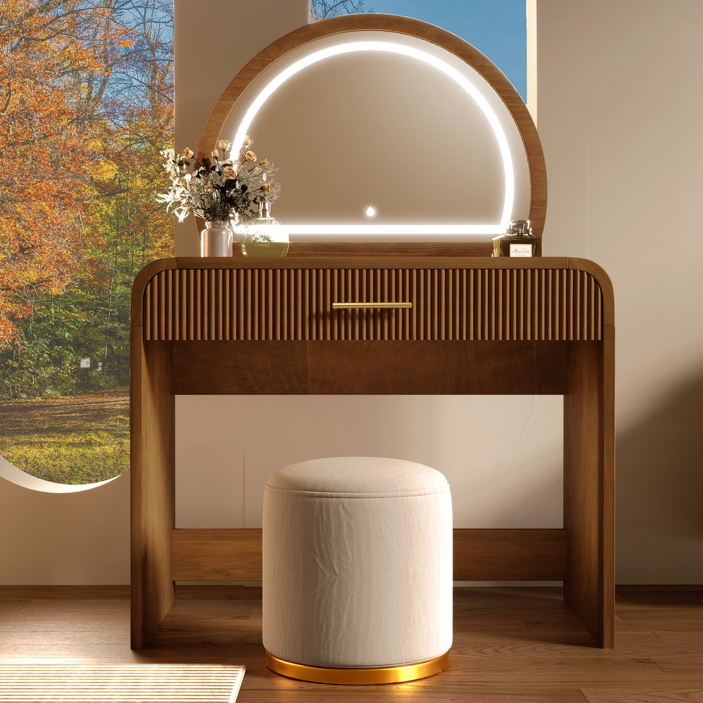 Vance Espresso MDF Vanity Table