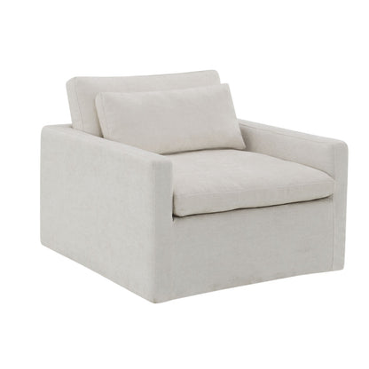 Frederick Ivory Fabric Accent Chair – 39"W Accent Chair