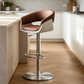 Denby bar stool in brown and white faux leather