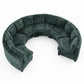 Harlan Curved Modular Sectional Sofa – Chenille, Solid Wood Frame, 4 Colors - Green (8)