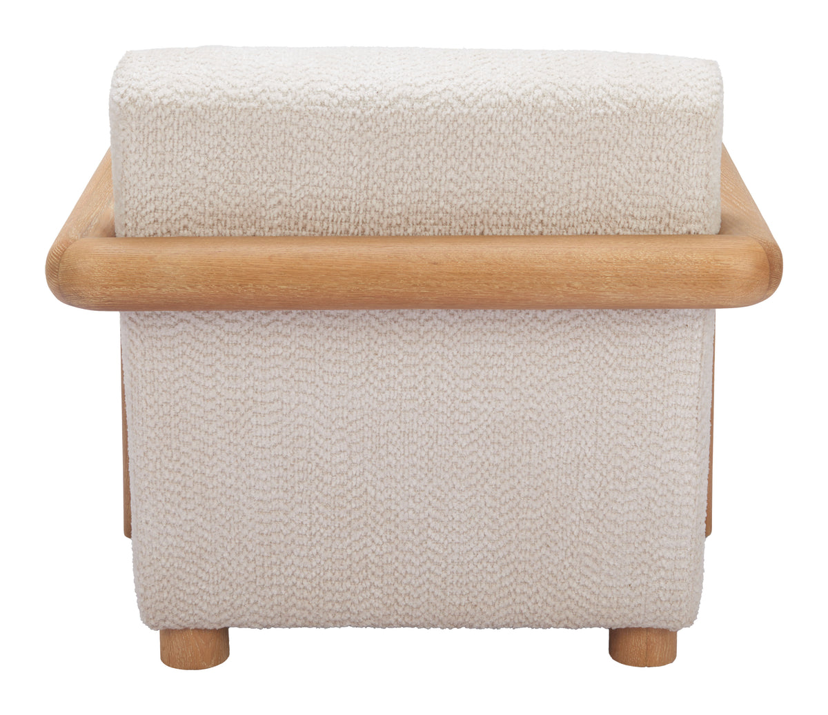 Subliem Cotton White Accent Chair