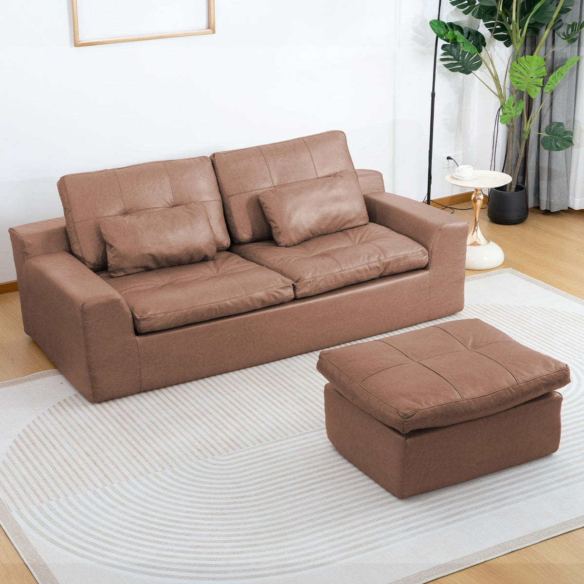Delano Faux Leather Sectional Sofa