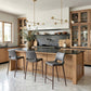 Ace Counter Stool (Set of 2) in Dark Gray & Walnut