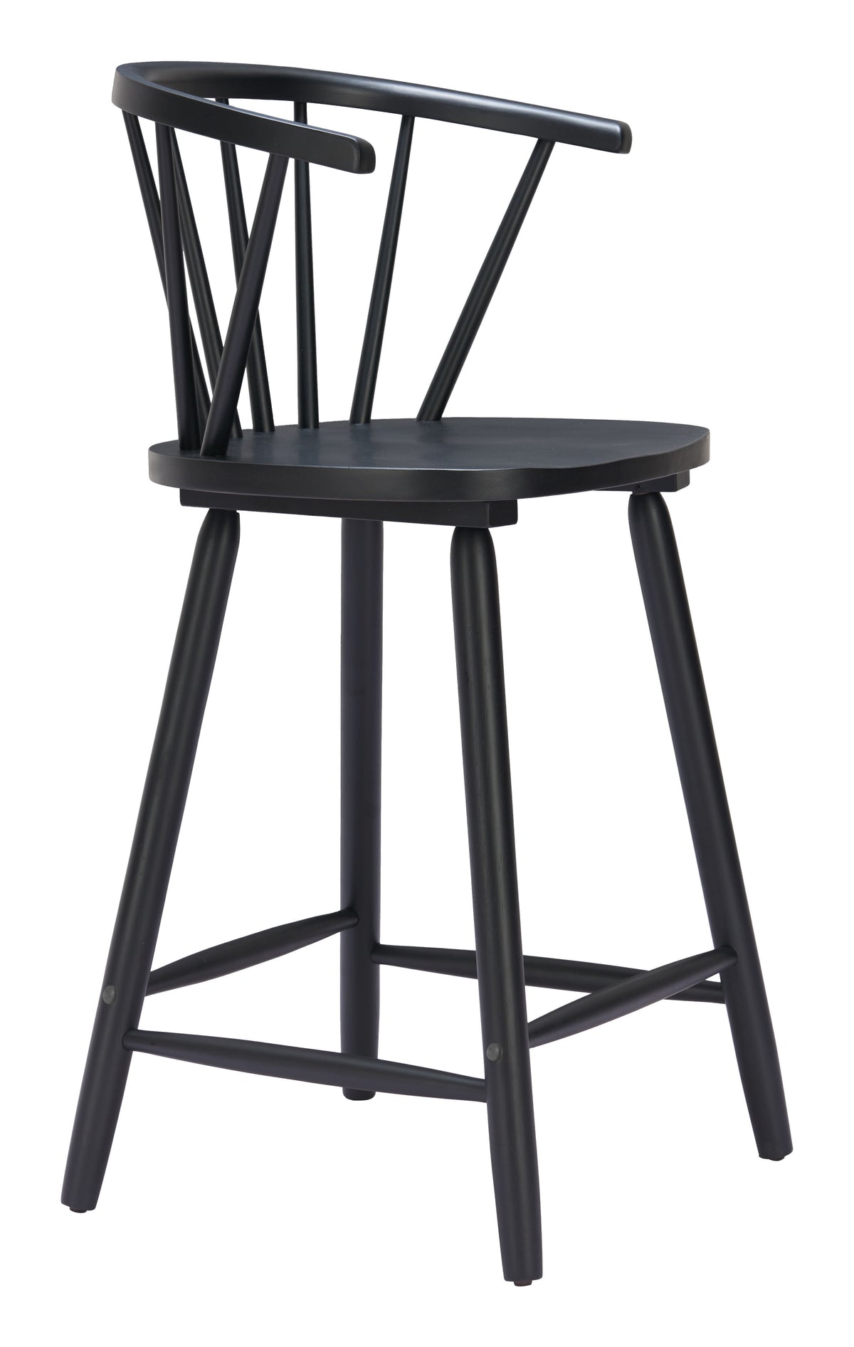 Stenger Counter Stool (Set of 2) in Black