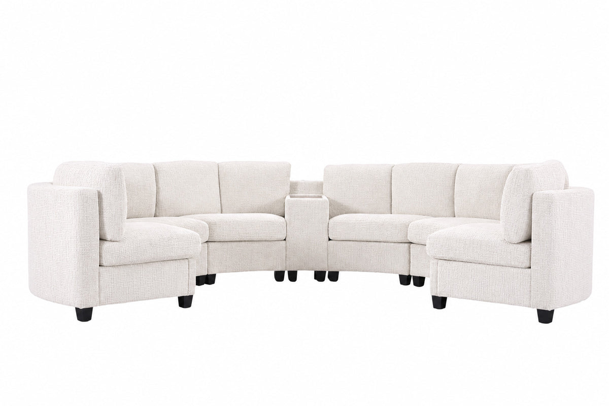 Harlow Curved Modular Sectional - Beige (18)