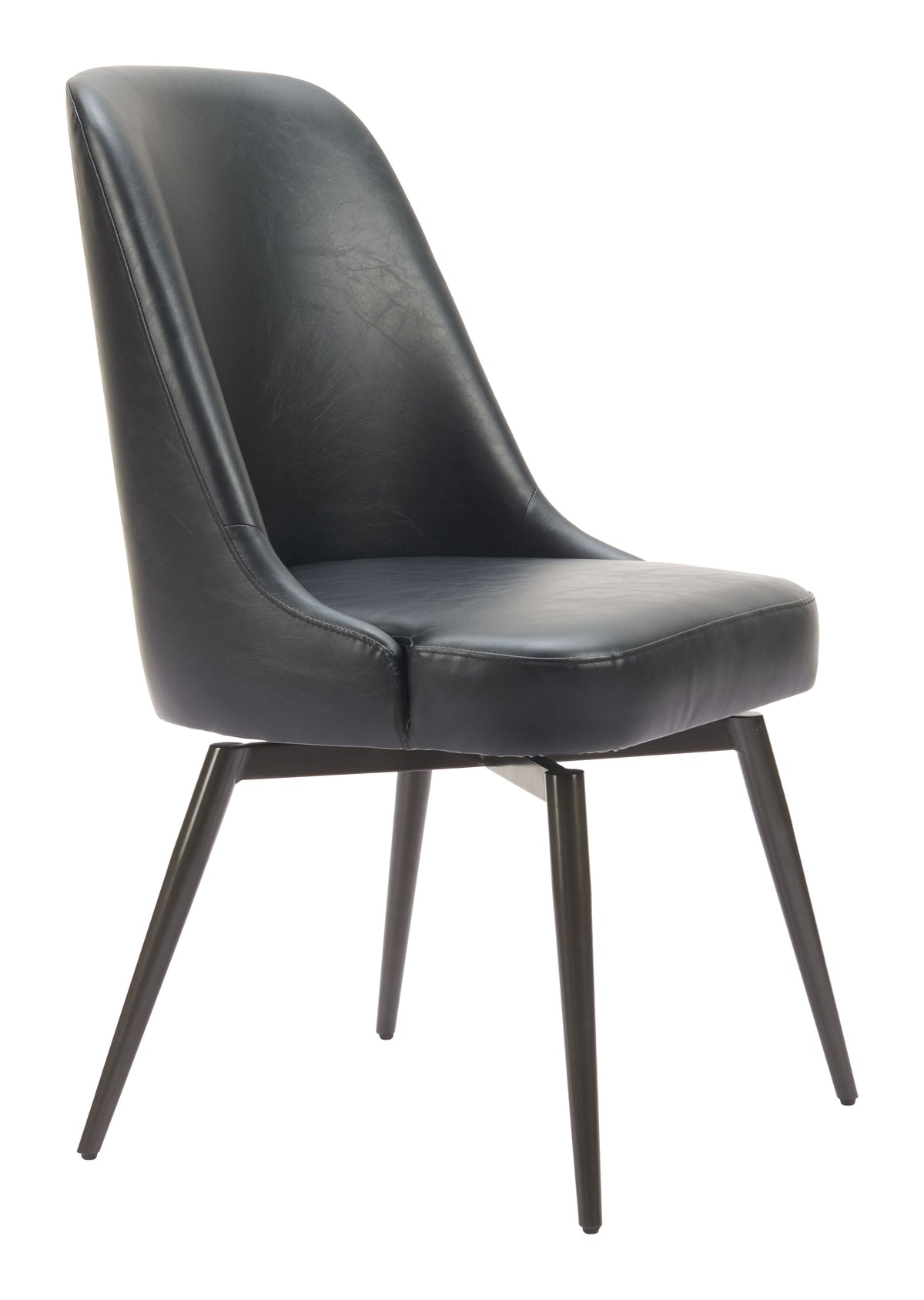 Keppel Swivel Dining Chair (Set of 2) in Black