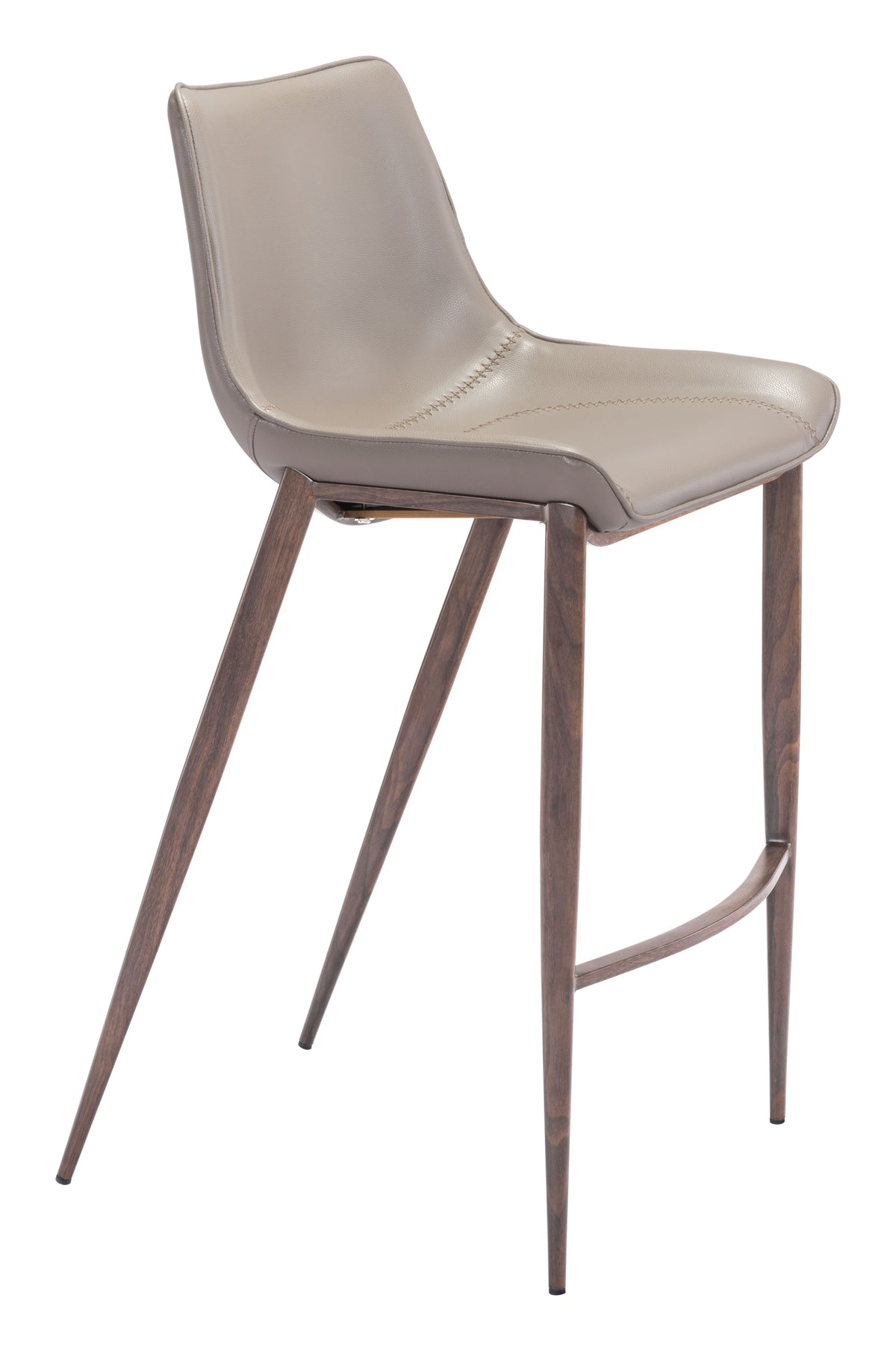 Magnus Barstool (Set of 2) in Brown & Walnut