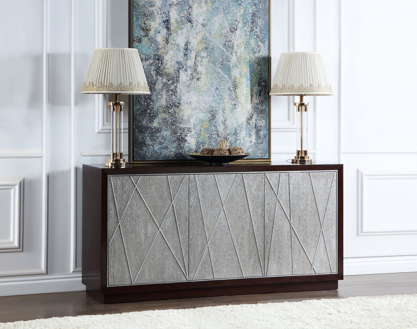 Geranio Silver Metal Cabinet