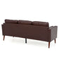 MCM Faux Leather Sofa 77'