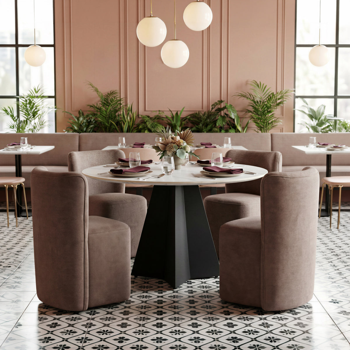 Izar White Dining Table