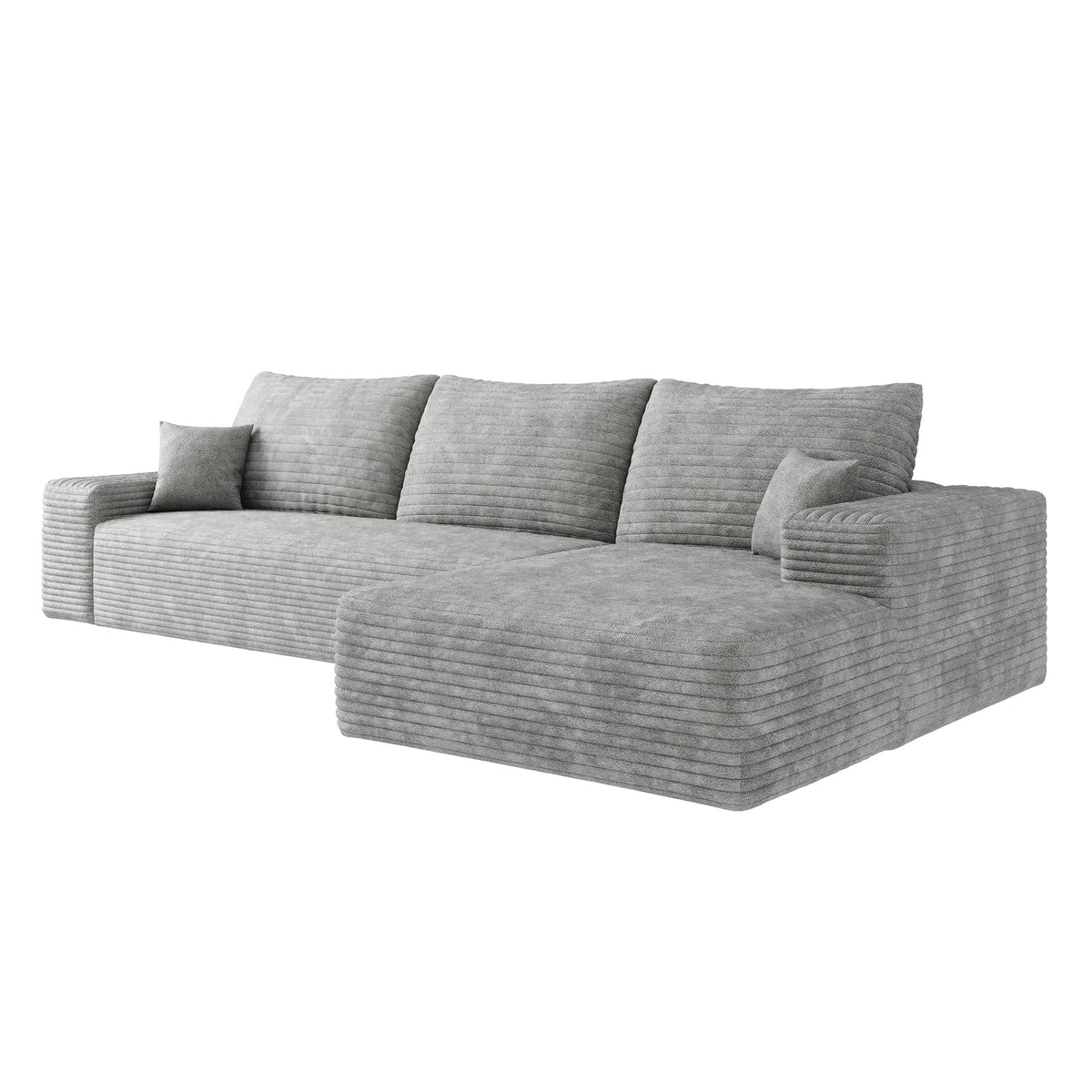 Sullivan grey corduroy cloud modular sectional