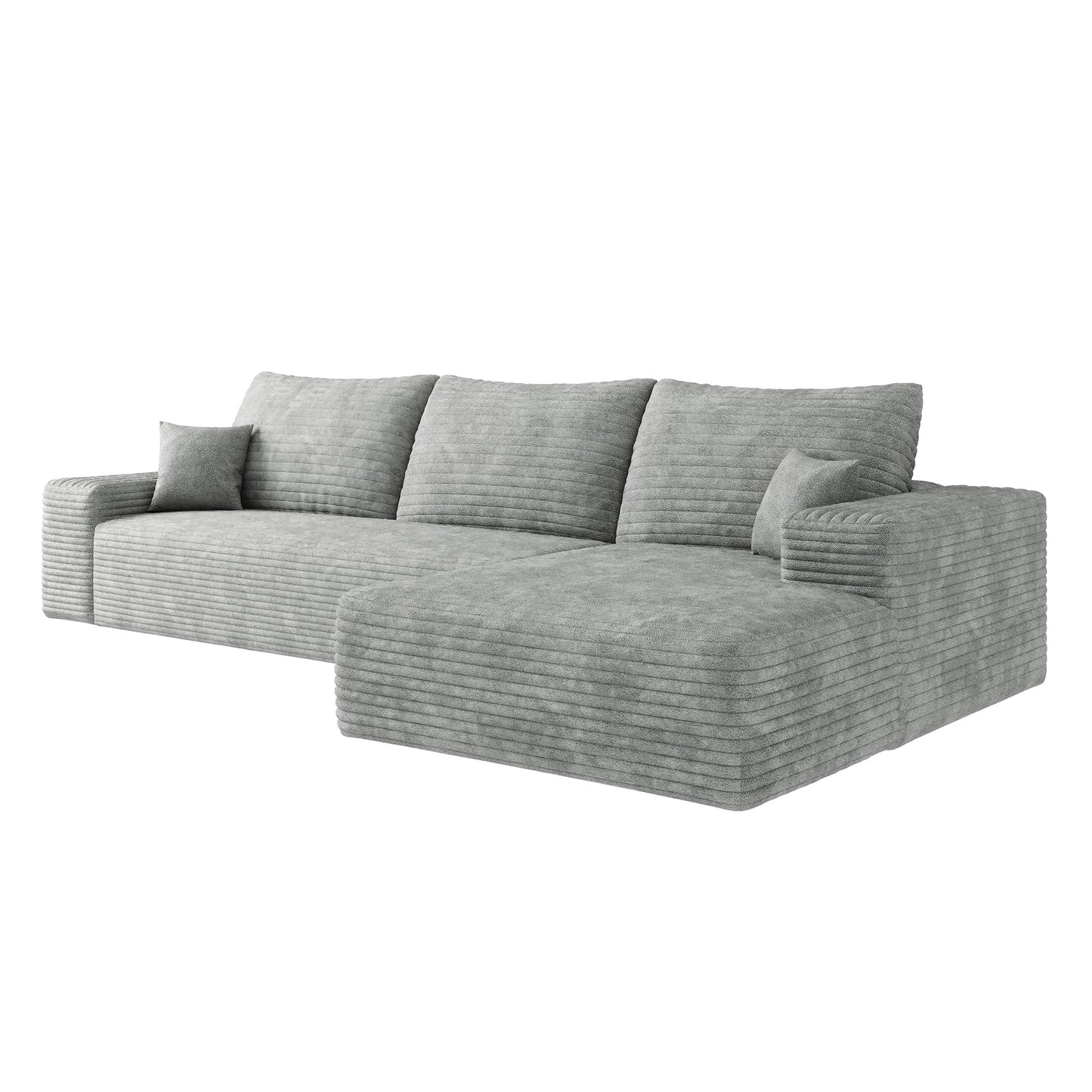 Sullivan grey corduroy cloud modular sectional
