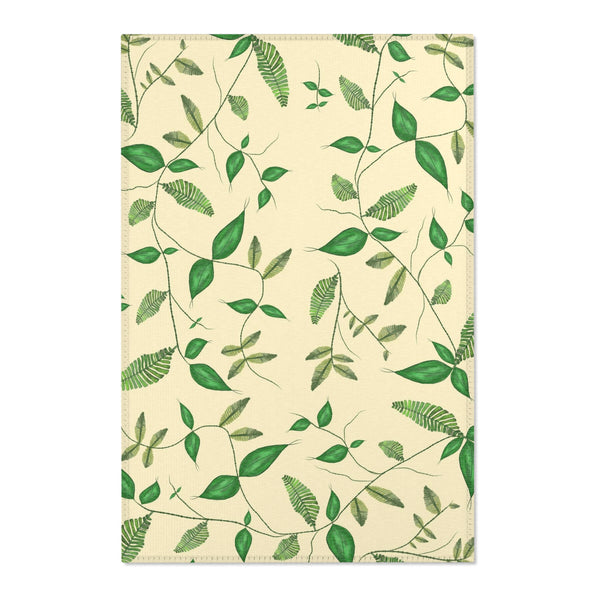 Rectangular Designer Area Rug (Leaves) - Revel Sofa